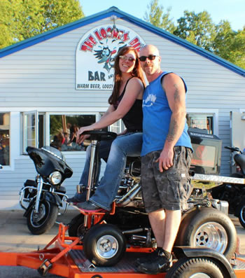 Michelle and Todd at the Looney Bin Bar & Grill Weirs Beach NH